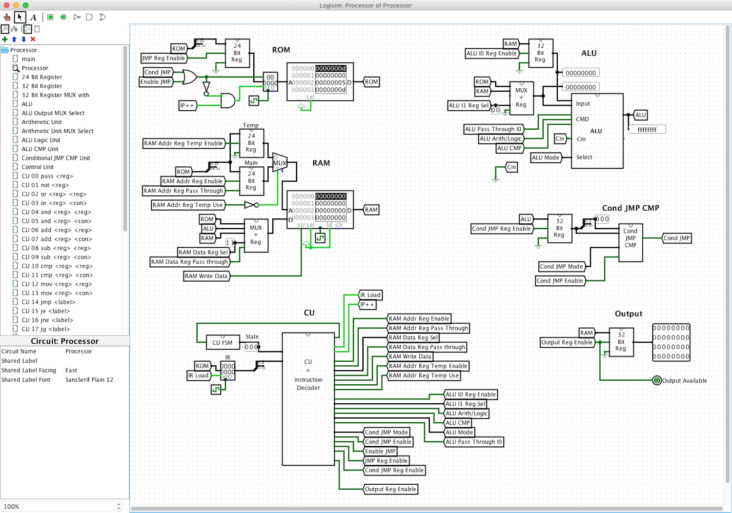 Microcontroller Overview in Logisim