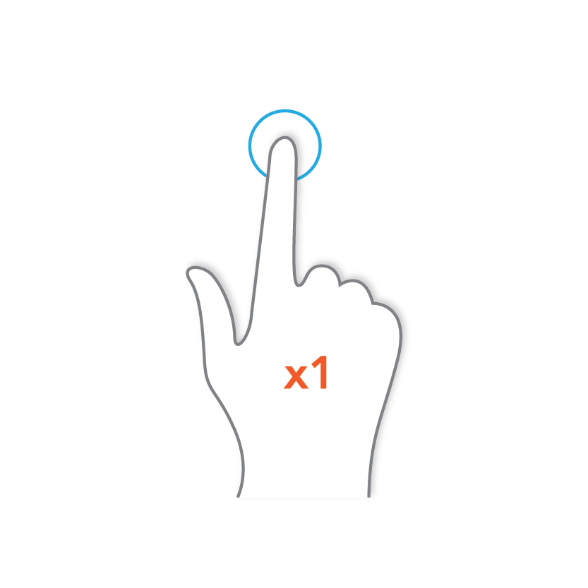 Illustration of tap gesture.
