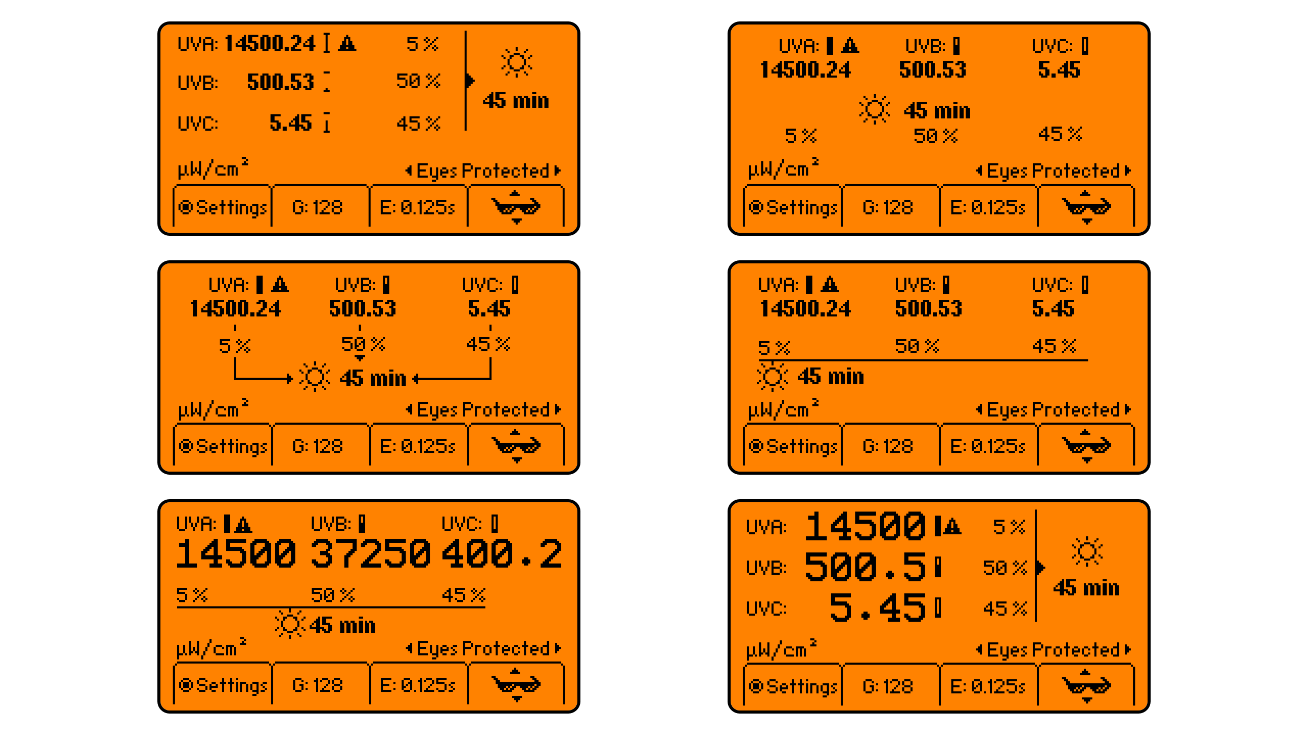 6x Main Screen Layouts — Wrong Resolution
