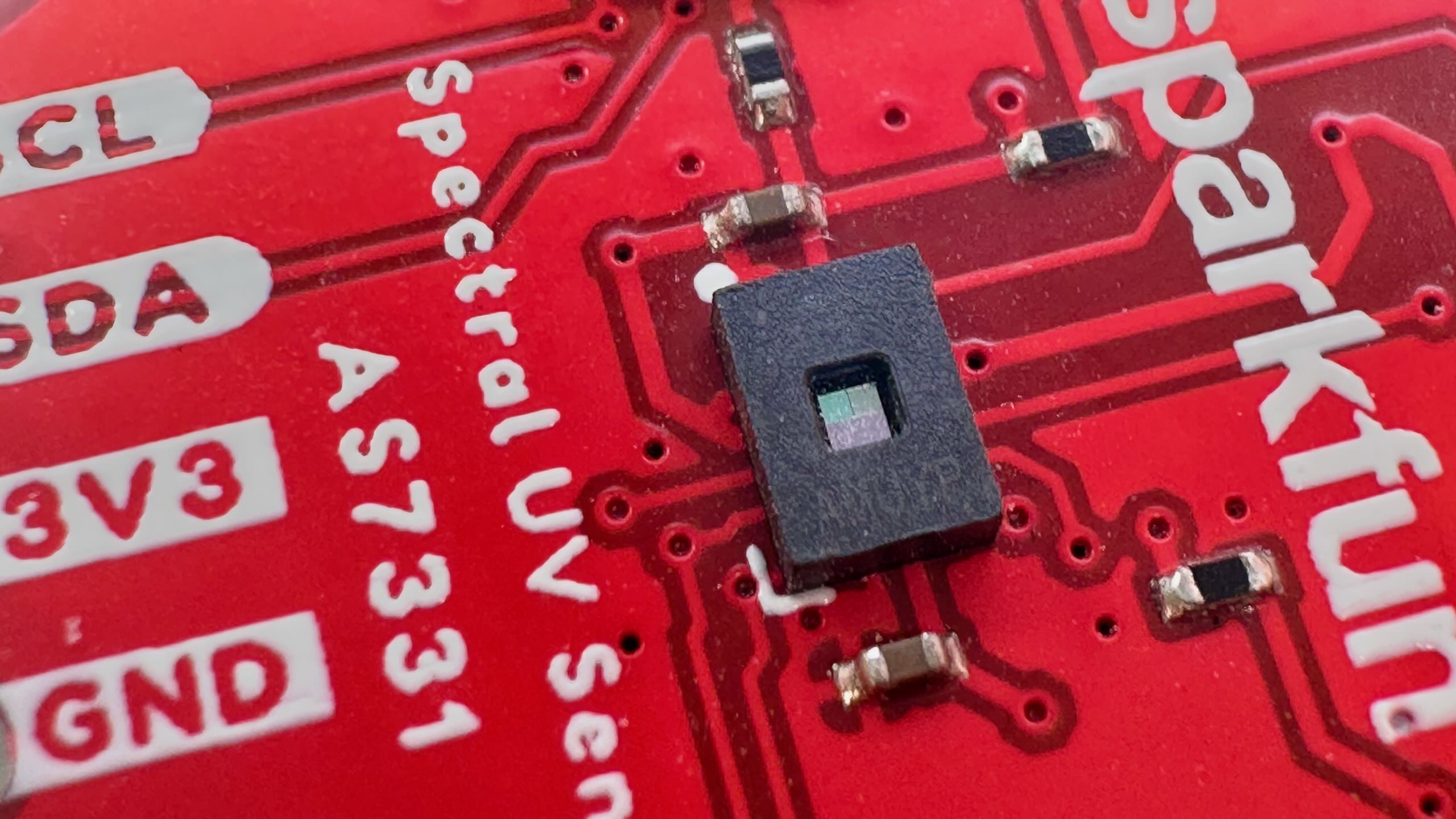 Close-up of the AS7331 Sensor