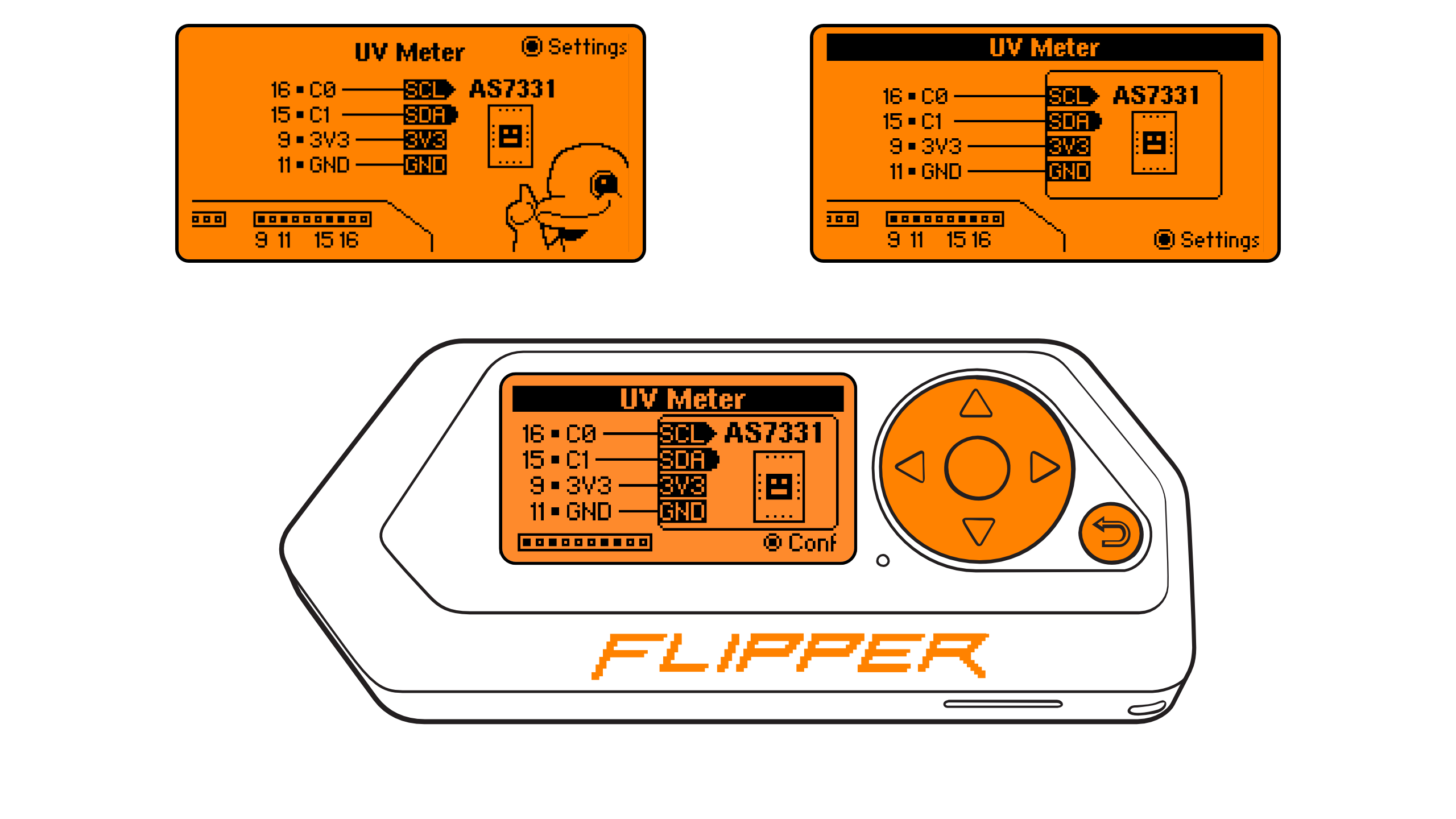 Wiring Screen Layouts — 2x Wrong Resolution, 1x Correct Resolution